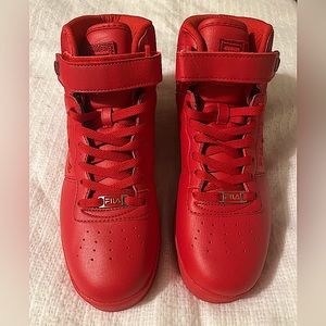 Men Red HighTop FILA Sneaker